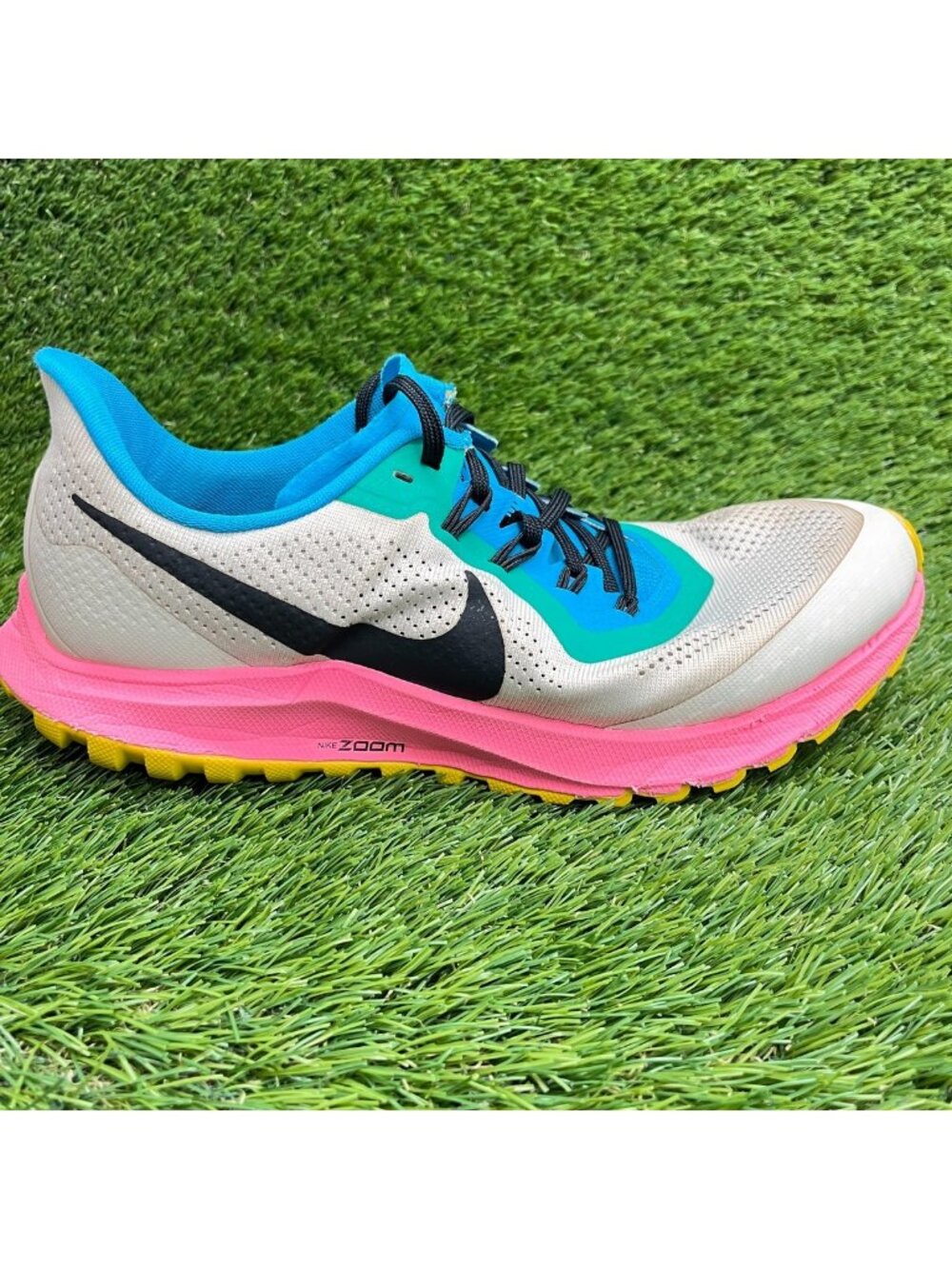 Nike Air Zoom Pegasus 36 Womens Size 10 Gray Blue Trail Running Shoes Sneakers